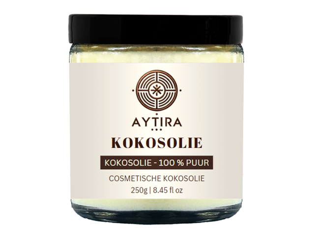 Aytira Huile de Coco 250g – Huile de Coco Cosmétique 100% Pure – Pour la Peau, les Cheveux & le Massage