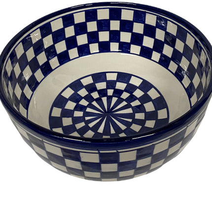 Bol marocain bleu blanc Ø 20 x 9cm