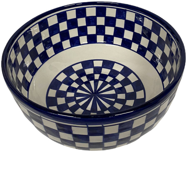 Bol marocain bleu blanc Ø 20 x 9cm