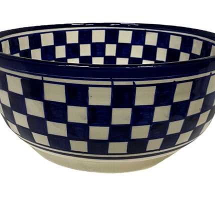 Bol marocain bleu blanc Ø 20 x 9cm