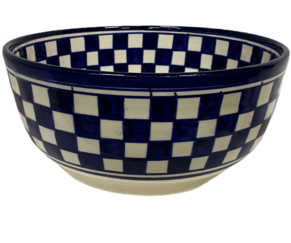 Bol marocain bleu blanc Ø 20 x 9 cm