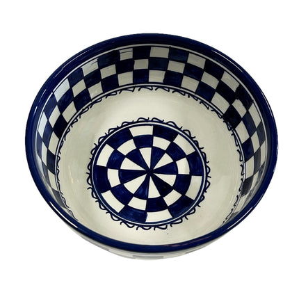 Bol marocain bleu blanc Ø 20 x 9cm