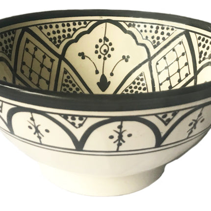 Bol marocain motif noir et blanc