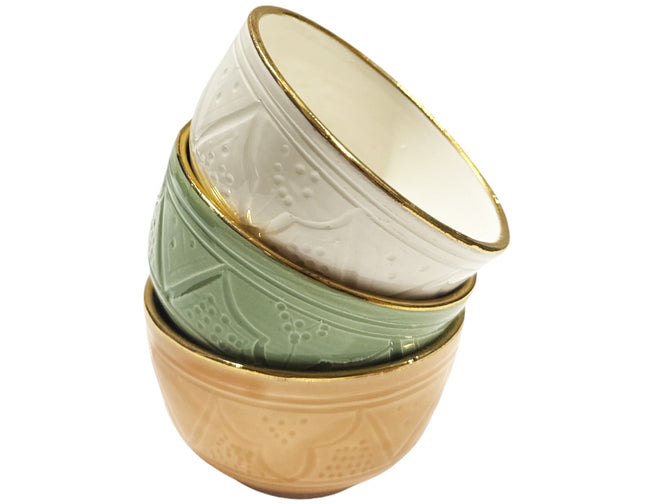 Bol en céramique à rebord en or 12 carats Ø 10 cm