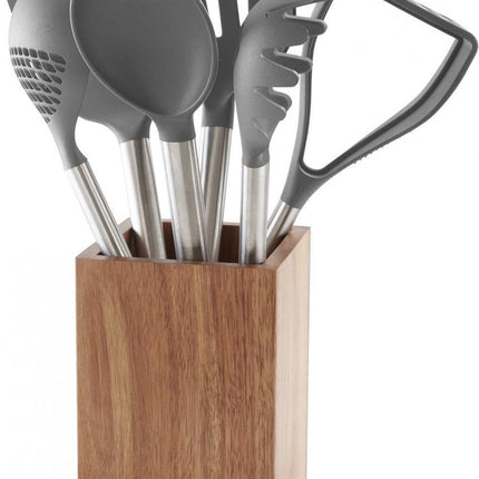 Ensemble d'ustensiles de cuisine - 7 pièces - bois d'acacia massif