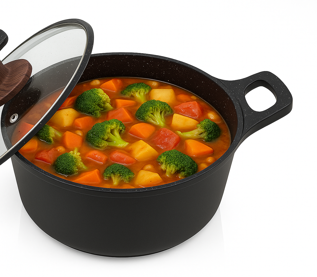 Hakal kookpan van gietaluminium met glazen deksel – Ø 20 tot 40 cm, inductie – foto 20