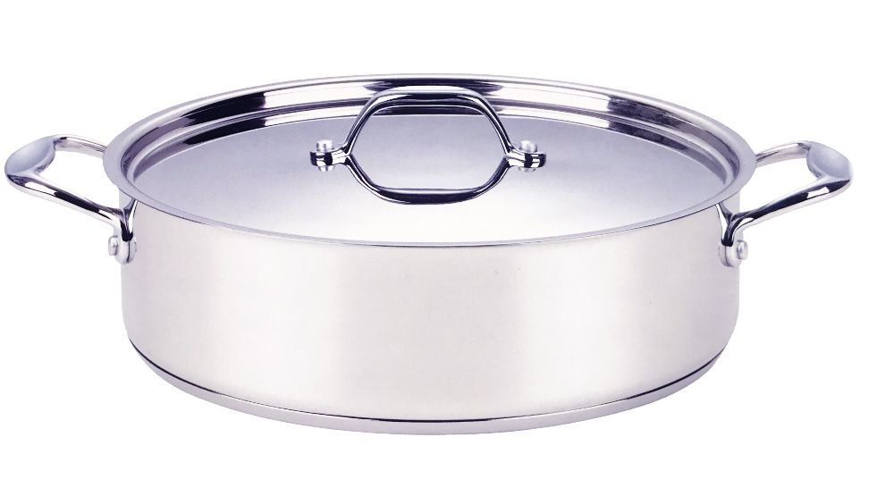 Lage RVS kookpan en braadpan, ook voor inductie – Ø 26 tot 40 cm – foto 4