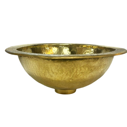 Vasque ronde marocaine en laiton martelé faite à la main - lavabo 35 cm