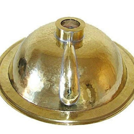 Vasque ronde marocaine en laiton martelé faite à la main - lavabo 35 cm