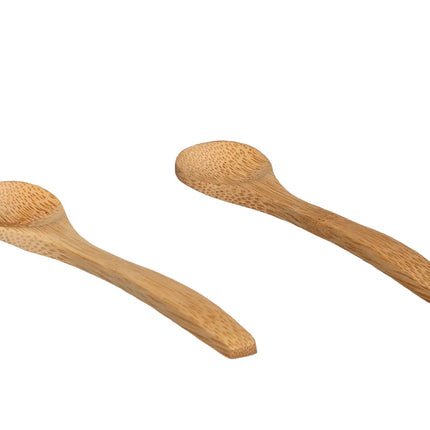 Pots à sucre - Pots à épices avec cuillère - avec couvercle et support en bambou