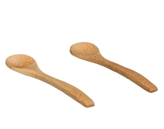 Pots à sucre - Pots à épices avec cuillère - avec couvercle et support en bambou