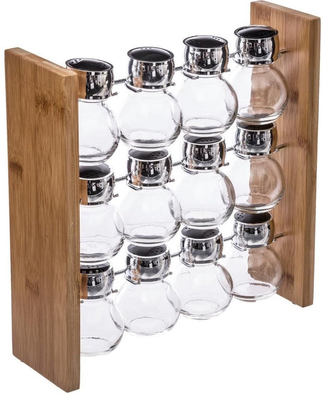 Étagère à épices avec 12 pots à épices