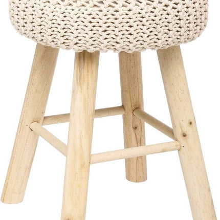 Tabouret en velours côtelé modèle Ibiza - D31 x H43 cm - sièges d'appoint