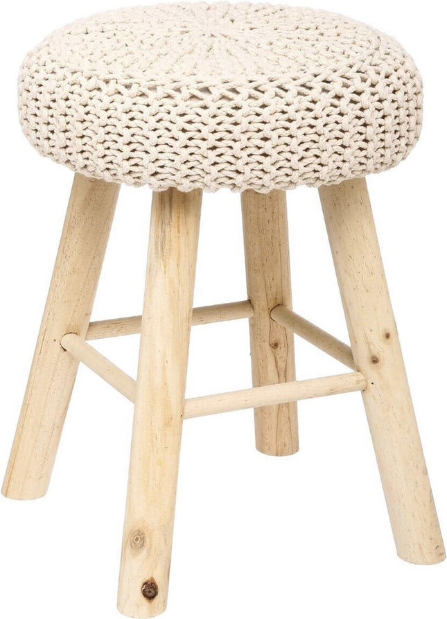 Tabouret en velours côtelé modèle Ibiza - D31 x H43 cm - sièges d'appoint