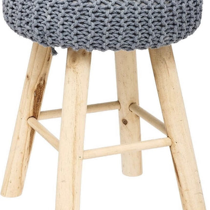 Tabouret en velours côtelé modèle Ibiza - D31 x H43 cm - sièges d'appoint