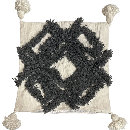 Coussin pompon - Housses de coussin style bohème avec pompons - Coussins décoratifs pour canapé