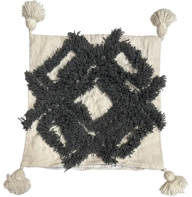 Coussin pompon - Housses de coussin style bohème avec pompons - Coussins décoratifs pour canapé