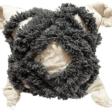 Coussin pompon - Housses de coussin style bohème avec pompons - Coussins décoratifs pour canapé