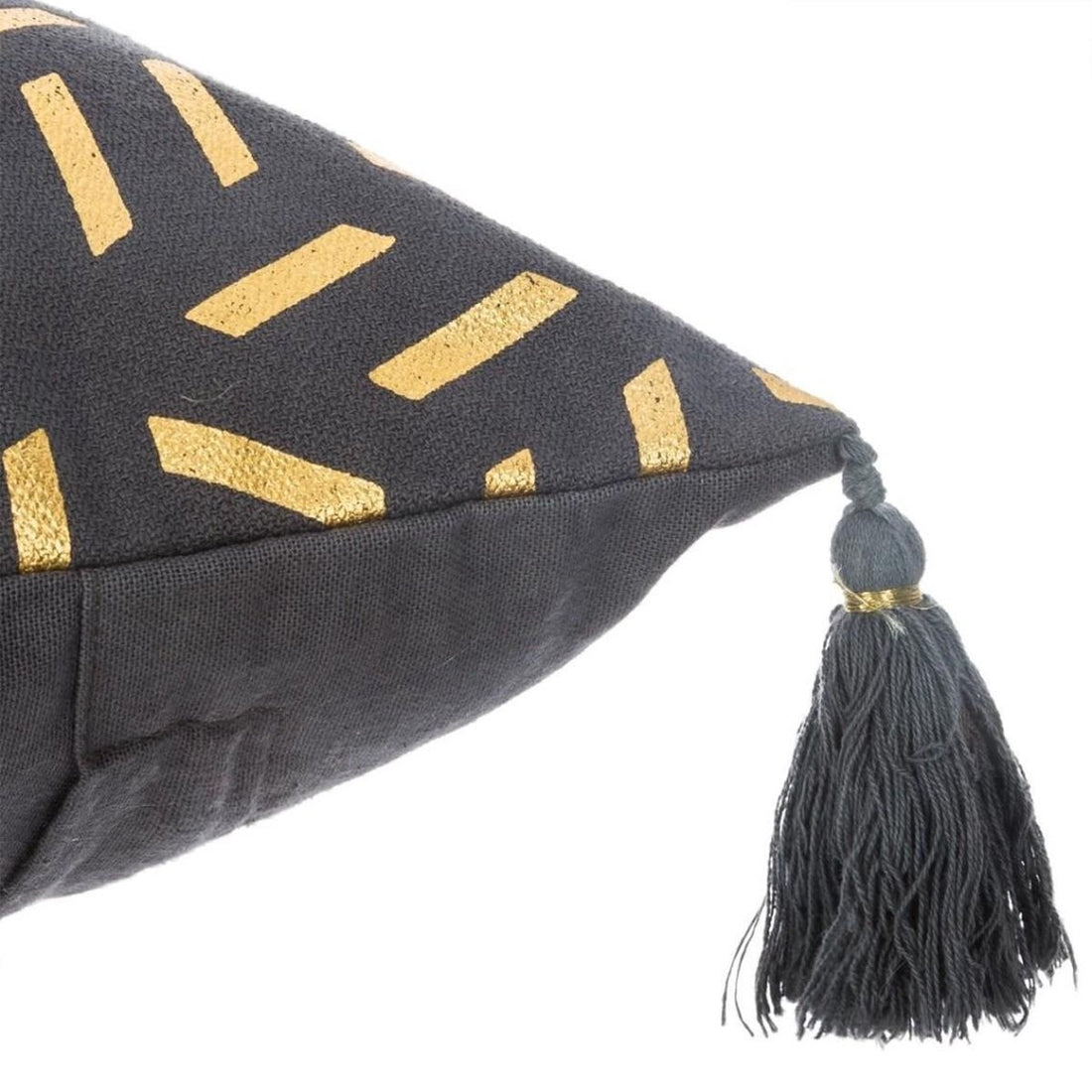 Cushion Geometry Tassels Grey (excl. filling)