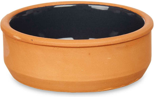 Lot de 6 ramequins à tapas crème brûlée, terre cuite noire, 12 cm