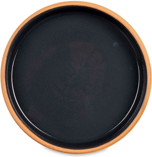 La Dehesa - Tapas - service de bouchées - plat à four en terre cuite - noir 23x4 cm