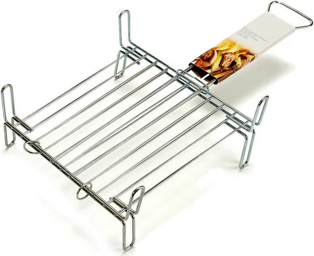 La Dehesa BBQ/barbecue grille de cuisson - rehausseur de grille - métal - 32 x 32 x 8 cm - viande/poisson/légumes