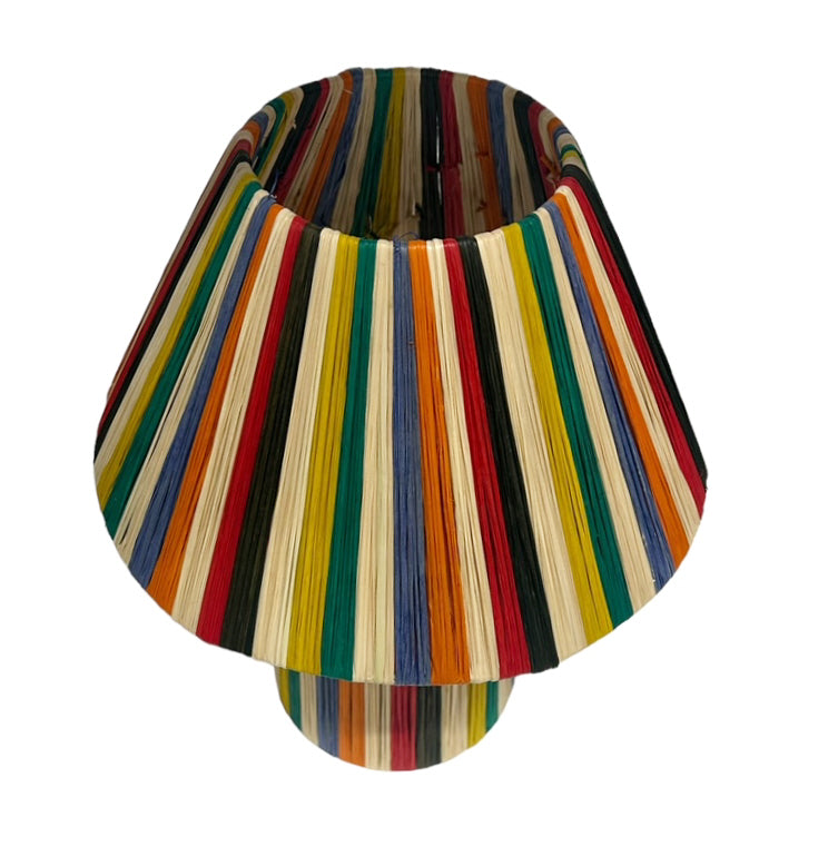 Marokkaanse raffia lampenkap voor tafellamp – multicolor, 34 cm hoog – foto 3