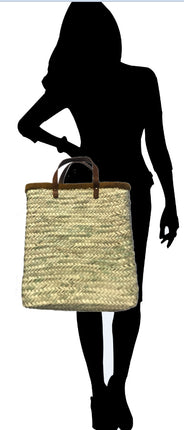 Cabas en paille marocain