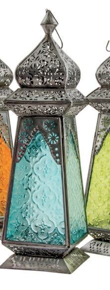 Lanterne marocaine en verre recyclé