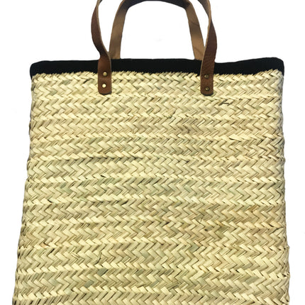 Cabas en paille marocain