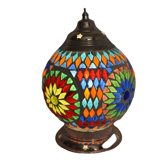 Lampe de table méditerranéenne mosaïque Ø 15 cm