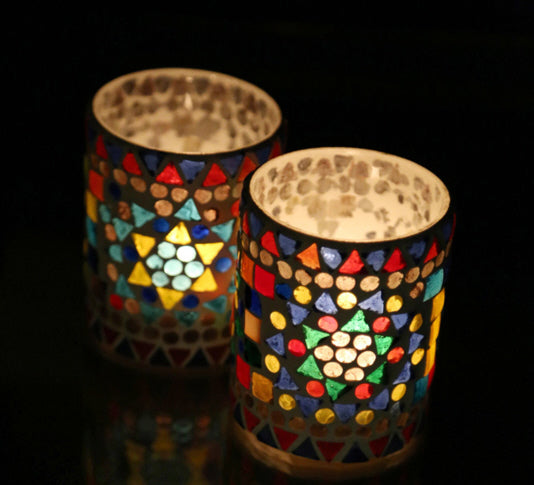 Photophore Shine multicolore Ø 7,5 cm