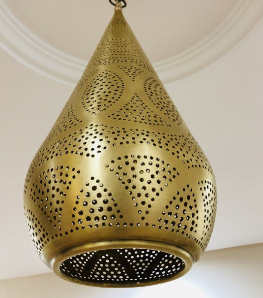 Orientalische Filigran-Pendelleuchte Elegance Gold