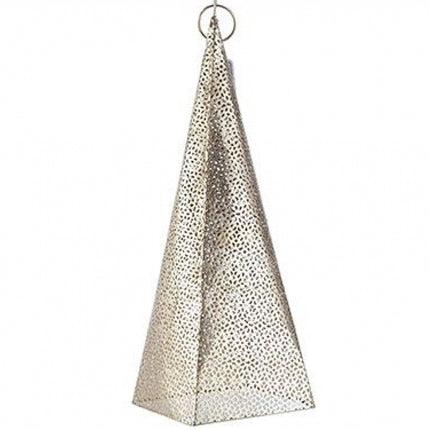 Lanterne perforée en métal doré