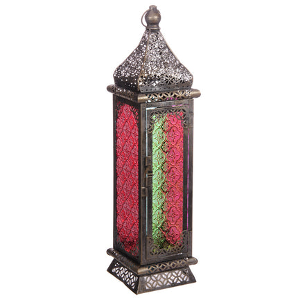 Lanterne marocaine brossée couleur argent