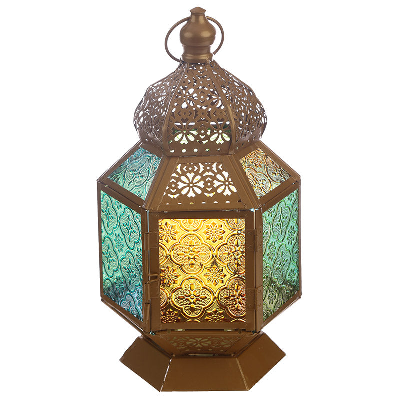Small Gold-Colored Moroccan Lantern