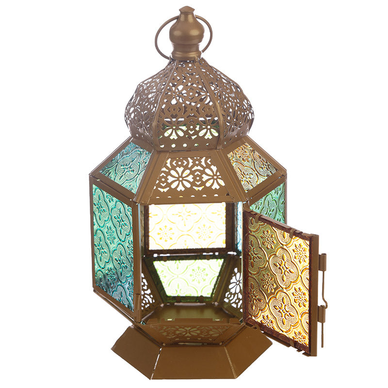 Small Gold-Colored Moroccan Lantern