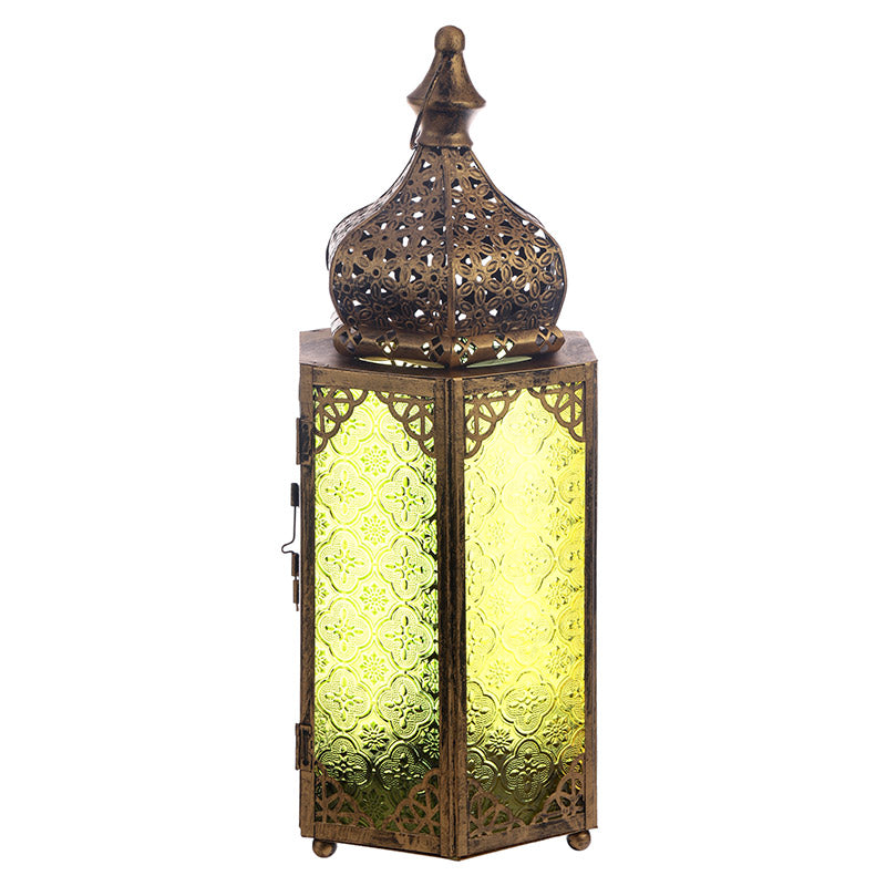 Standing Dome Gold-colored Moroccan Lantern