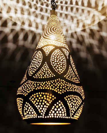 Orientalische Filigran-Pendelleuchte Elegance Gold