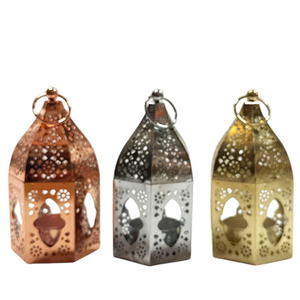 Photophore petite lanterne Fatima en verre transparent