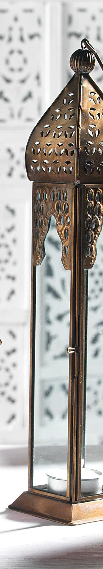 Lange marokkanische Glaslaterne