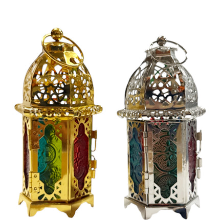 Mini Lanterne Orientale en Métal - Bougeoir 16 cm