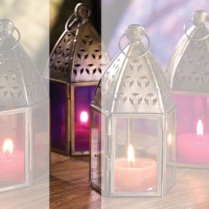 Mini lanterne en verre style marocain
