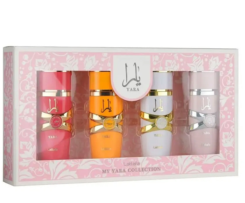 Lattafa Yara Collection EDP Damesparfum Set – 4x25ml – Yara, Yara Moi, Tous & Candy – Floral Frutal Gourmand