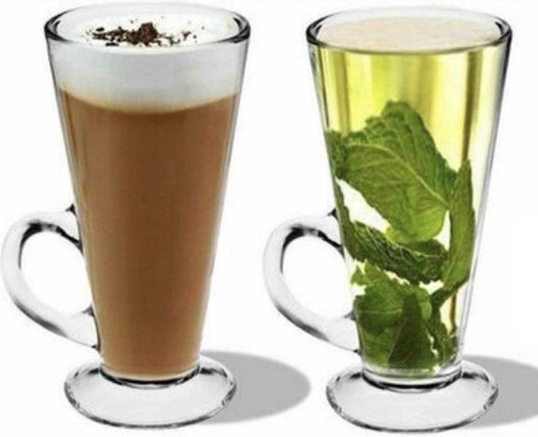 Latte Macchiato Cappuccino glazenset – Met handvat | Set 2 stuks | 280 ml | Koffieglazen