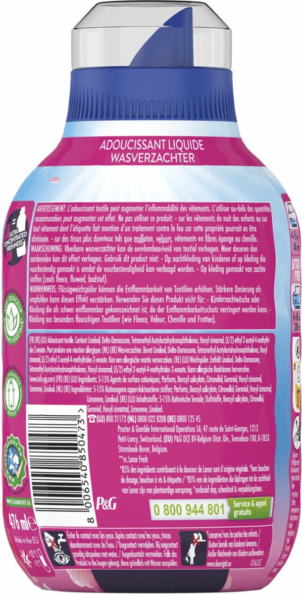 Lenor Fresh Air Blossom - Fabric Softener - 6 x 34 Washes Value Pack