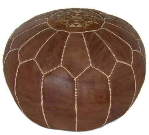 Pouf marocain taupe