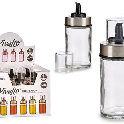 Flacon en verre de 100 ml pour liquides huileux, lot de 6