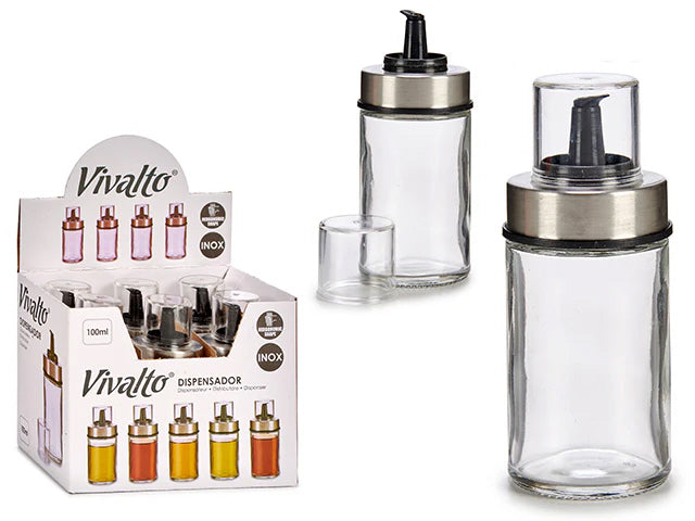 Flacon en verre de 100 ml pour liquides huileux, lot de 6