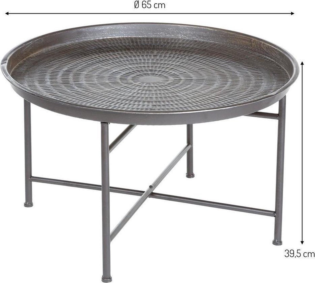 Living Salontafel Donker Grijs - Ø 65 cm